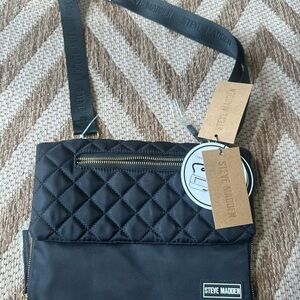 Steve Madden Quilted Black Crossbody Bag